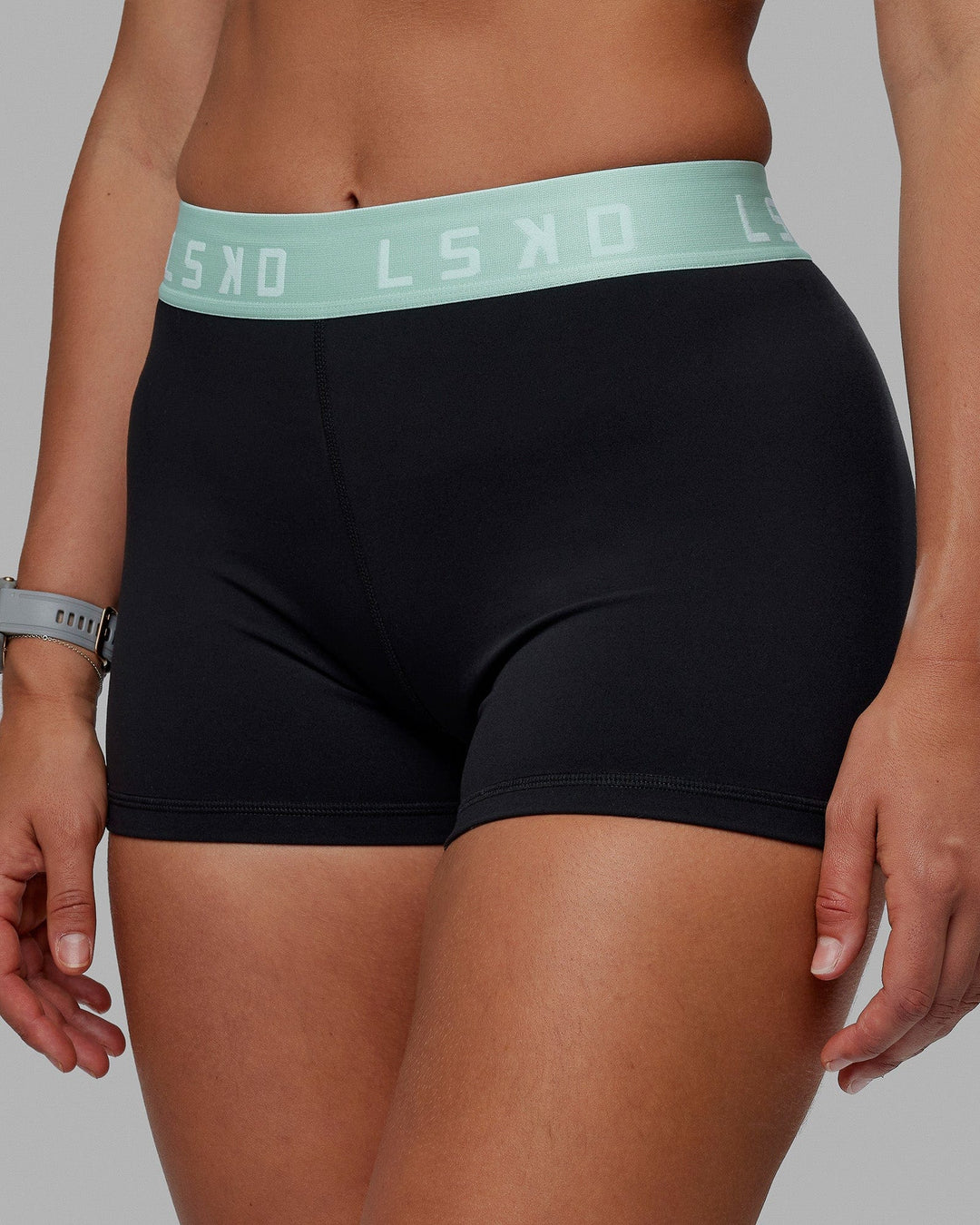 Extend X-Length Shorts - Black-Pastel Turquoise