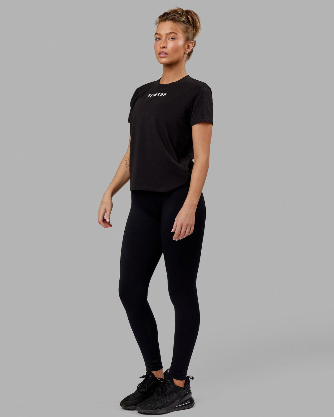 Fitstop Fast FLXCotton Tee - Black-White