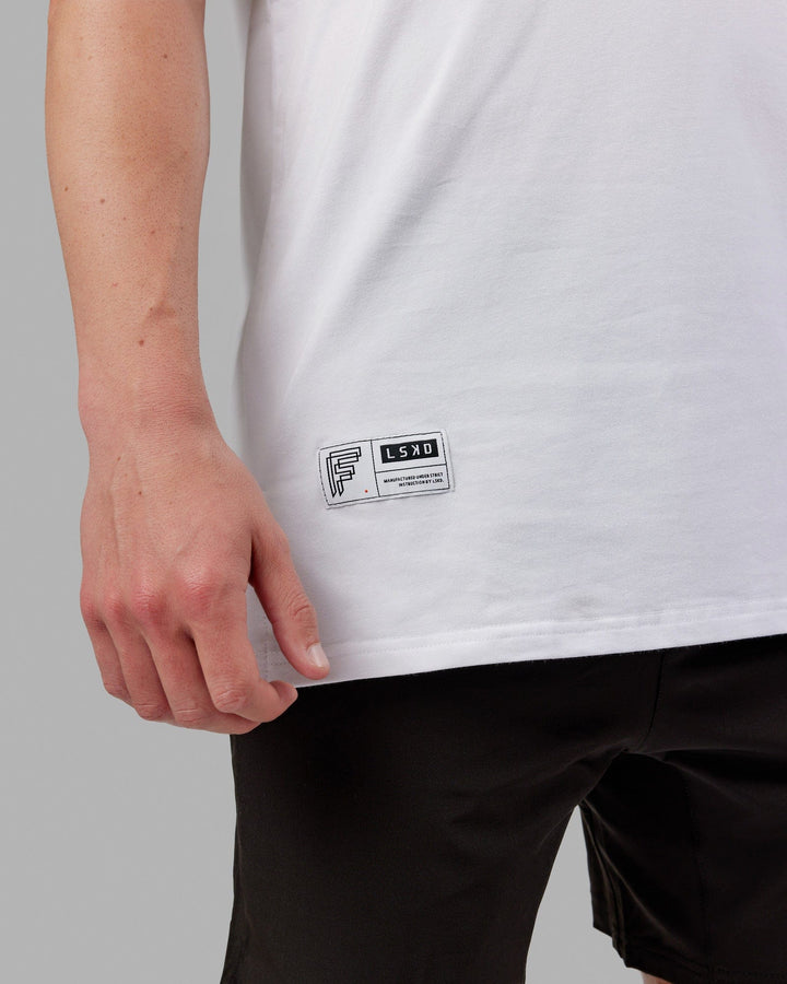 Fitstop Fast FLXCotton Tee - White-Black
