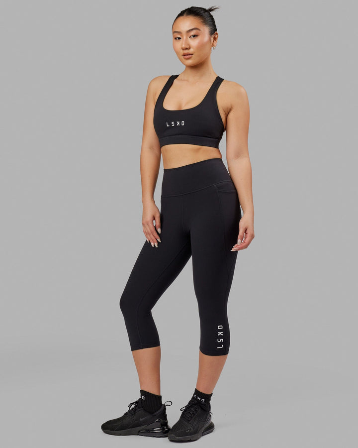 Flux 3/4 Length Leggings - Black
