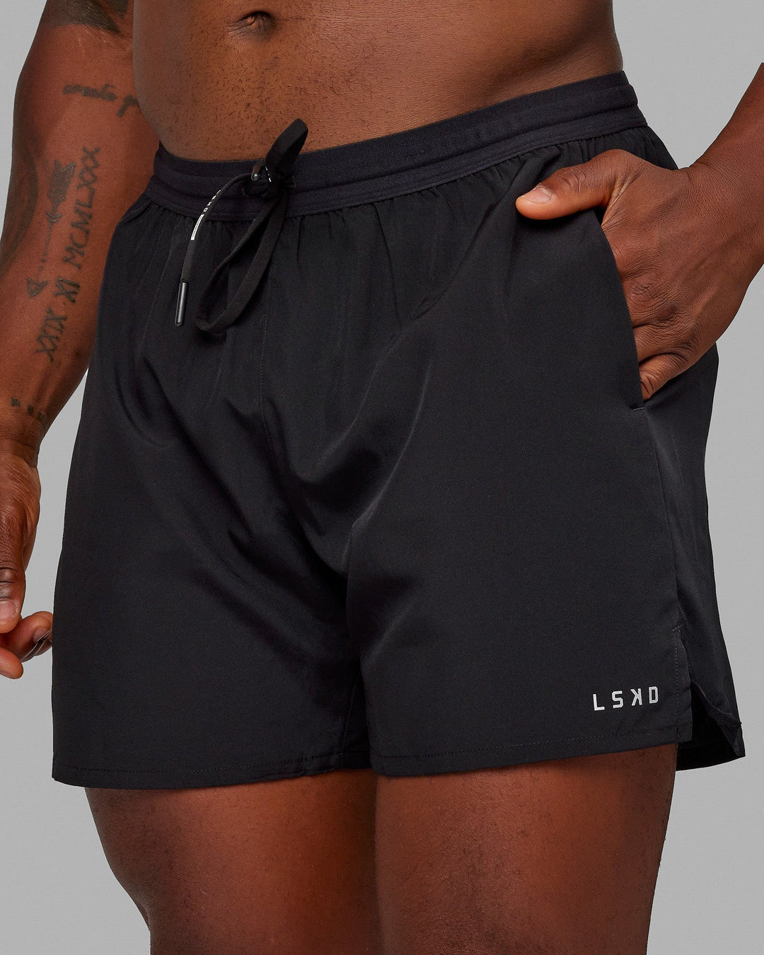 Pace 5" Lined Performance Shorts - Black-Reflective
