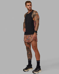 Race Day Tank Printed - Black-Energy Orange