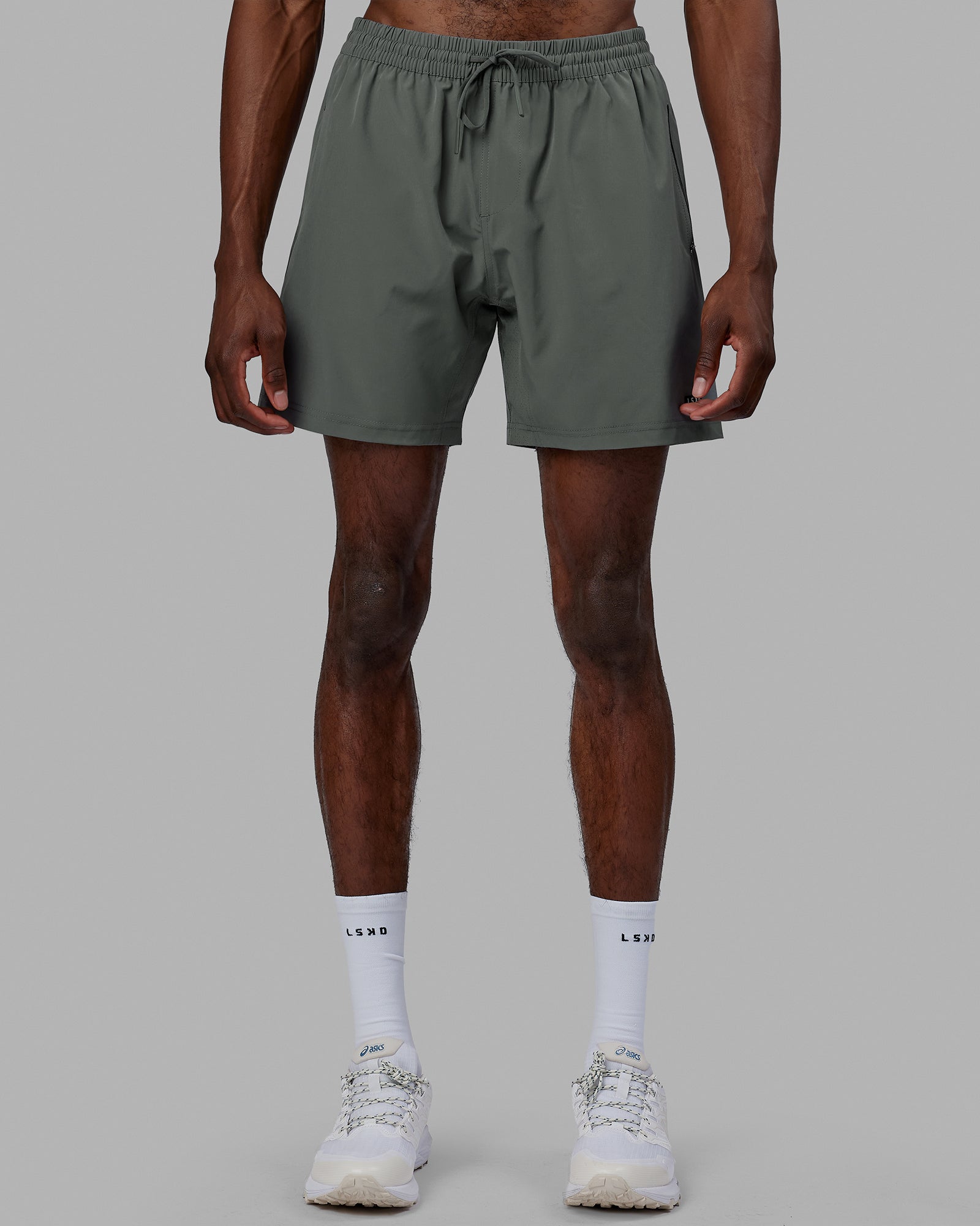 Man wearing Rep 7'' Performance Short - Graphite