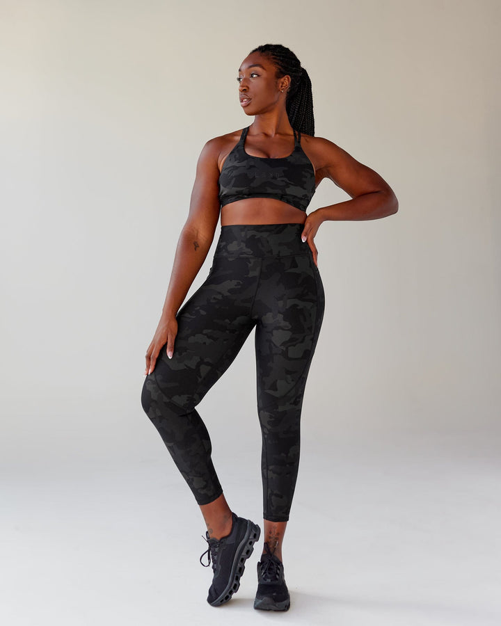 Rep 7/8 Length Leggings - Black Camo
