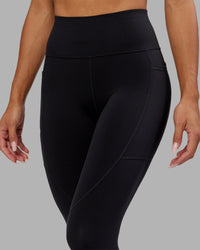 Rep 7/8 Length Tight - Black-Hyper Teal