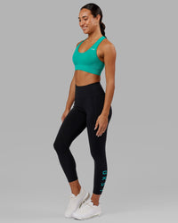 Rep 7/8 Length Tight - Black-Hyper Teal