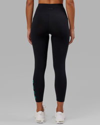 Rep 7/8 Length Tight - Black-Hyper Teal