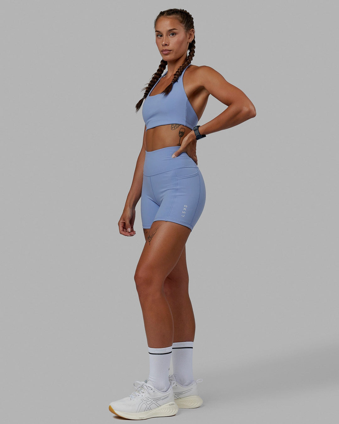 Rep Ultra High-Rise 4" Short Pockets - Arctic Blue-White