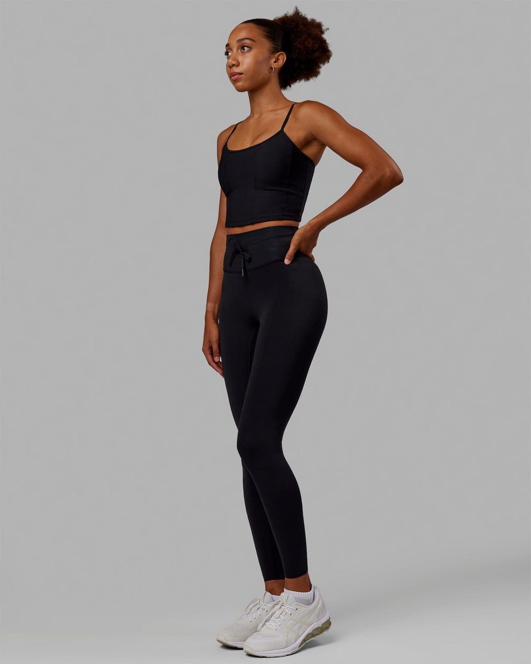 Woman wearing Resistance Full Length Leggings - Black