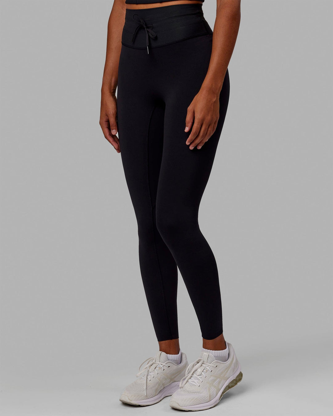 Woman wearing Resistance Full Length Leggings - Black