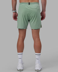 Man wearing UltraAir 6'' Lined Performance Short - Iceberg Green
