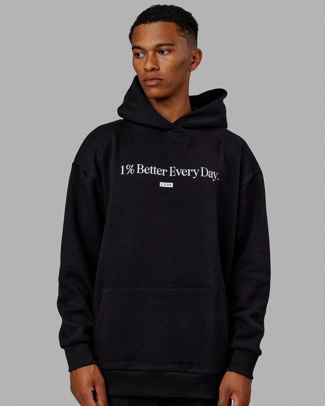 1% Better Hoodie Oversize - Black