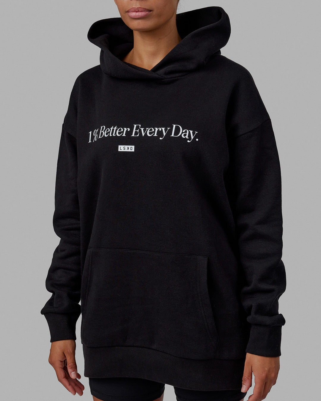 1% Better Hoodie Oversize - Black