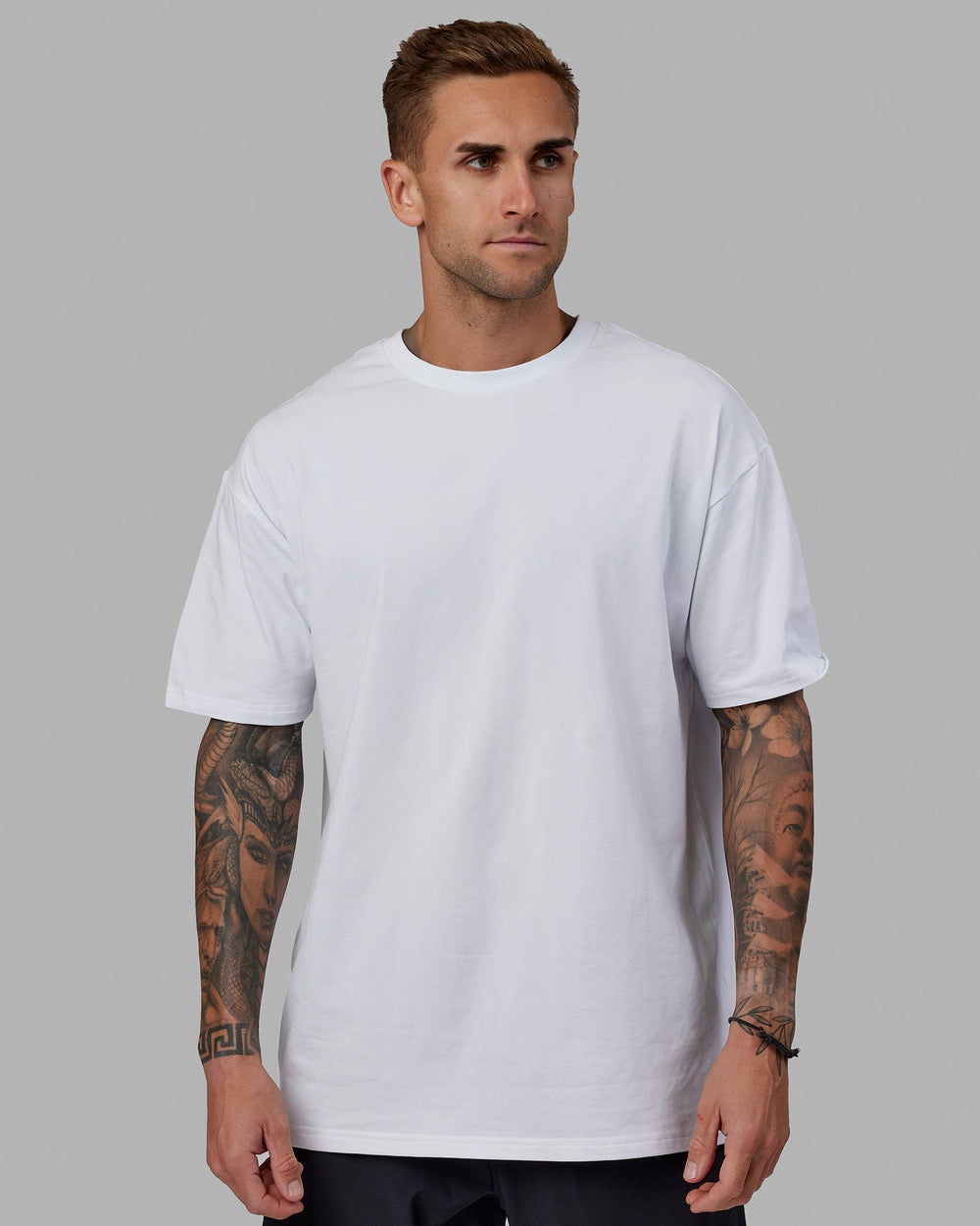 Unisex Love The Run FLXCotton Tee Oversize - White-Black