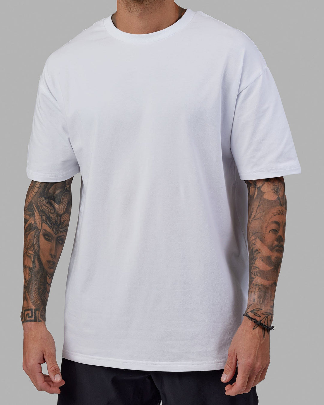 Unisex Love The Run FLXCotton Tee Oversize - White-Black