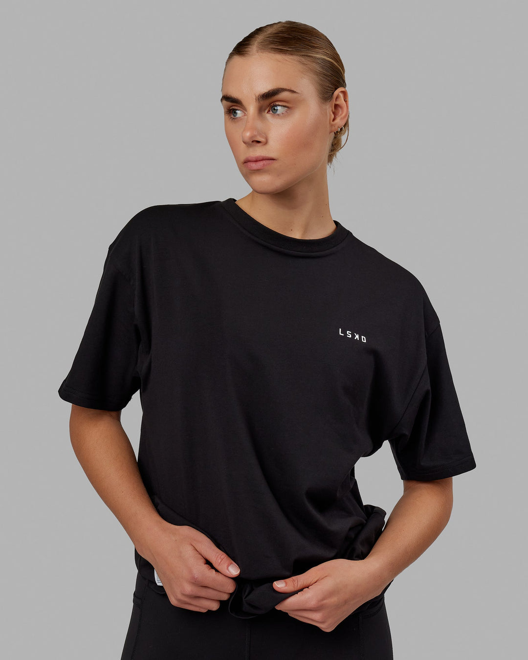 Unisex VS1 FLXCotton Tee Oversize - Black-White