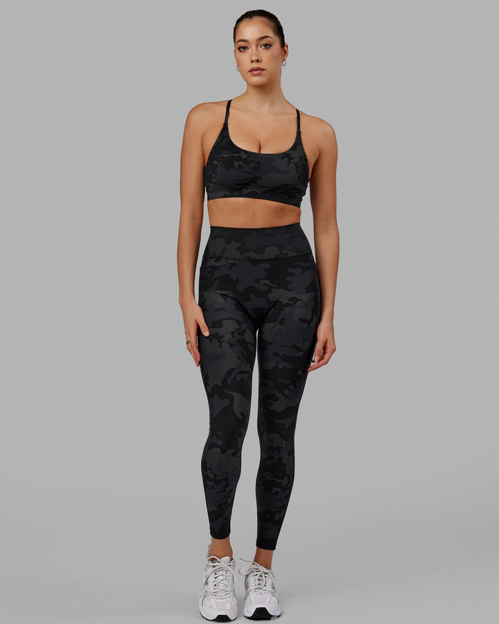 Fusion Full Length Leggings with Pockets - Black Camo
