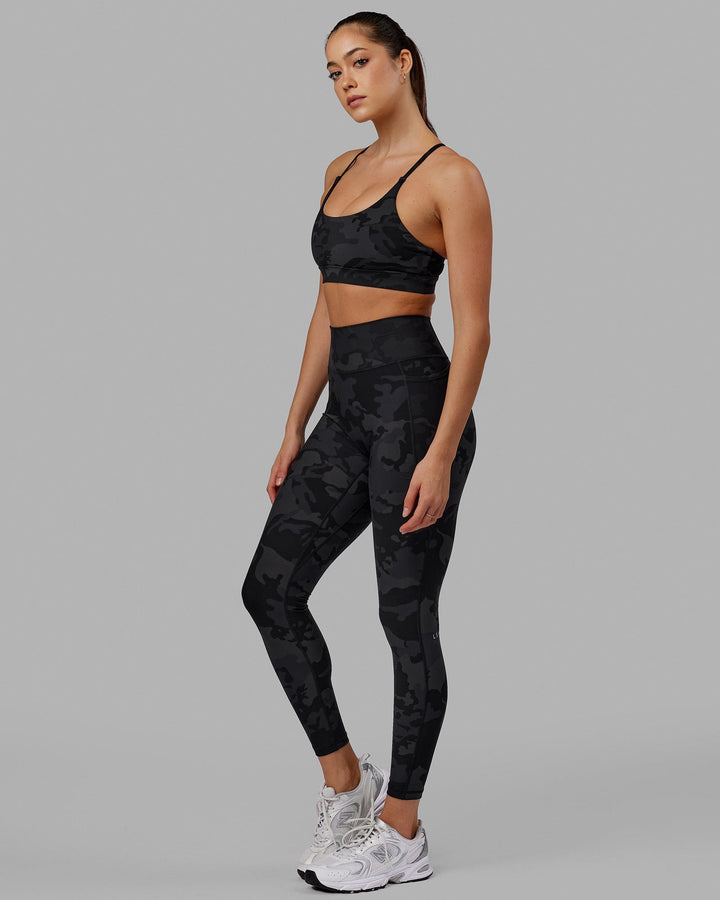 Fusion Full Length Leggings with Pockets - Black Camo
