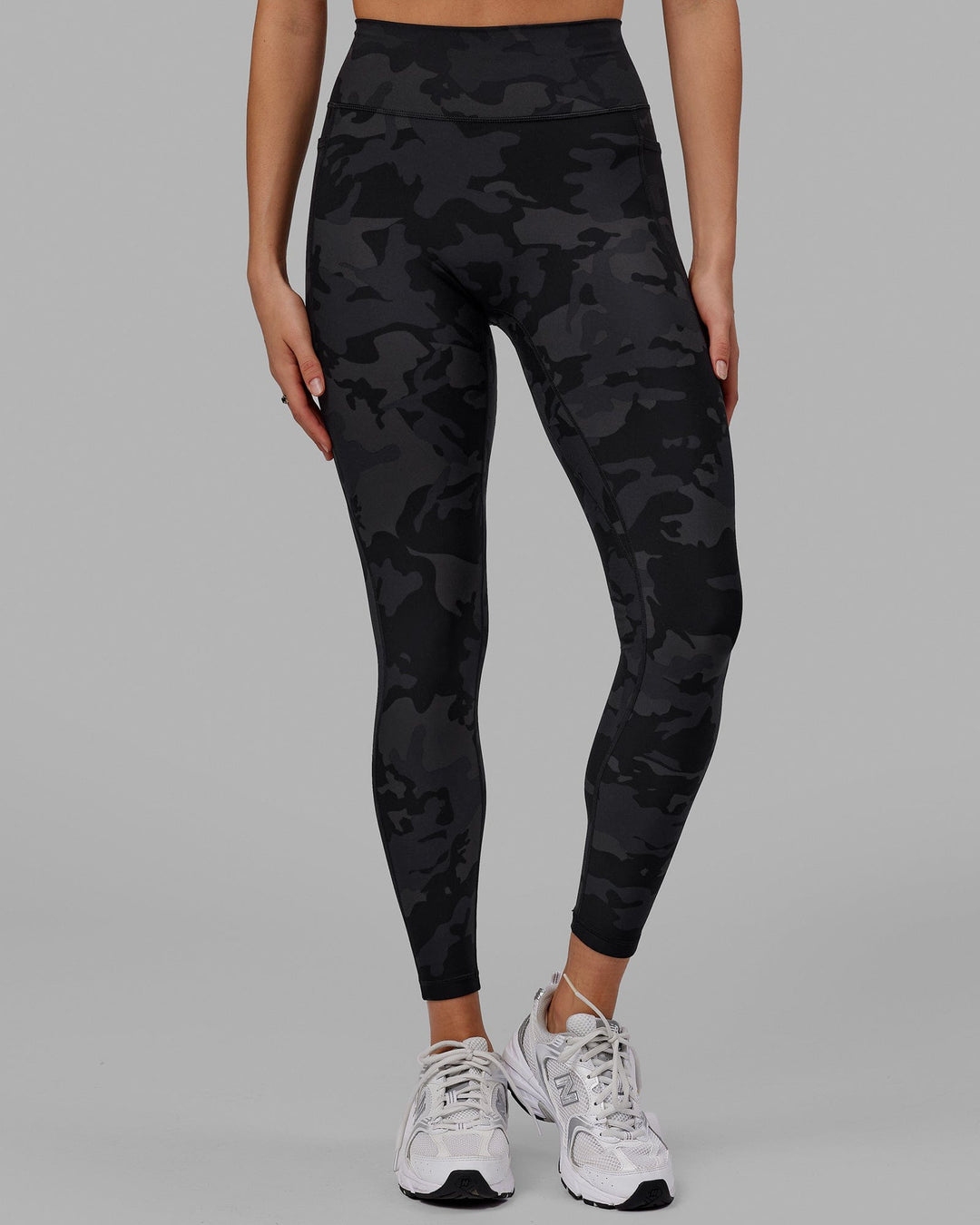 Fusion Full Length Leggings with Pockets - Black Camo