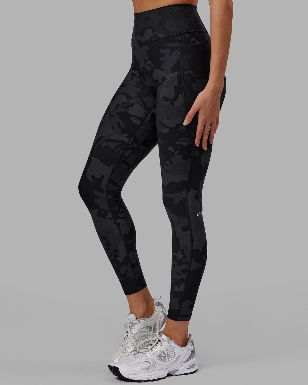 Fusion Full Length Leggings with Pockets - Black Camo