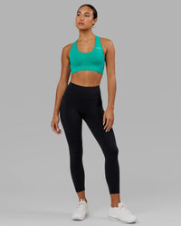 Rep 7/8 Length Tight - Black-Hyper Teal