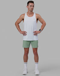 Man wearing UltraAir 6'' Lined Performance Short - Iceberg Green