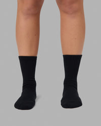 Signal Crew Pilates Grip Sock - Black-Black