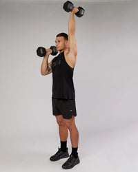 Man wearing Competition 5" Performance Short - Black