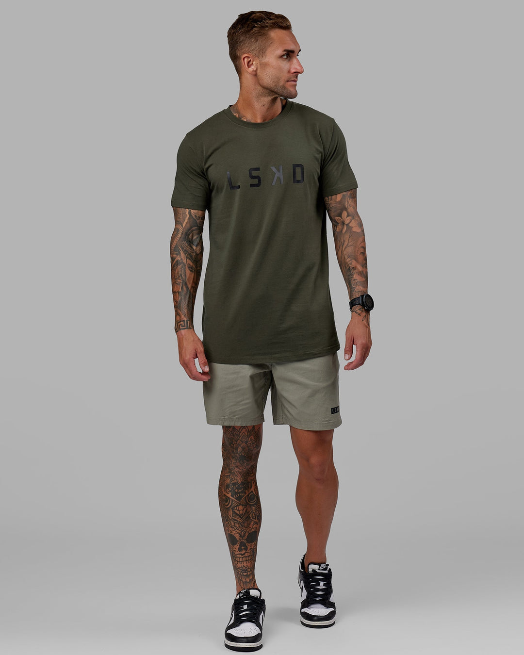 Man wearing Daily Short - Dusty Olive