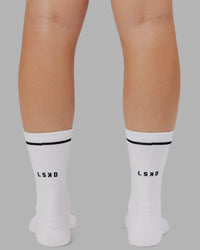 Fast Performance Crew Socks - White