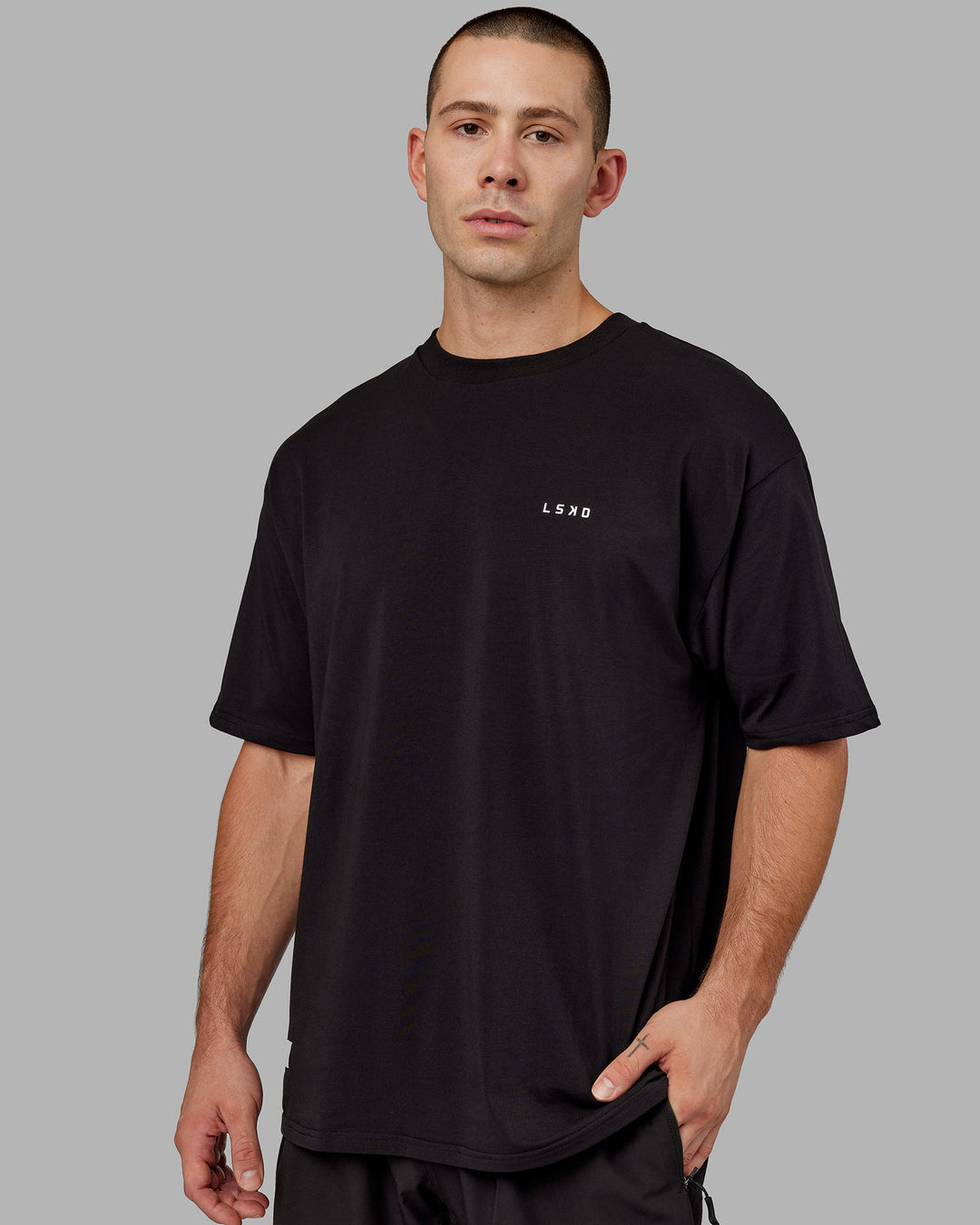 Unisex VS6 FLXCotton Tee Oversize - Black-White