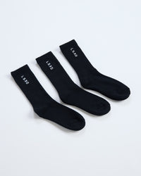 Signal Crew Socks 3 Pack - Black-White