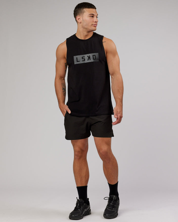 Strength FLXCotton Training Fit Tank - Black-Black
