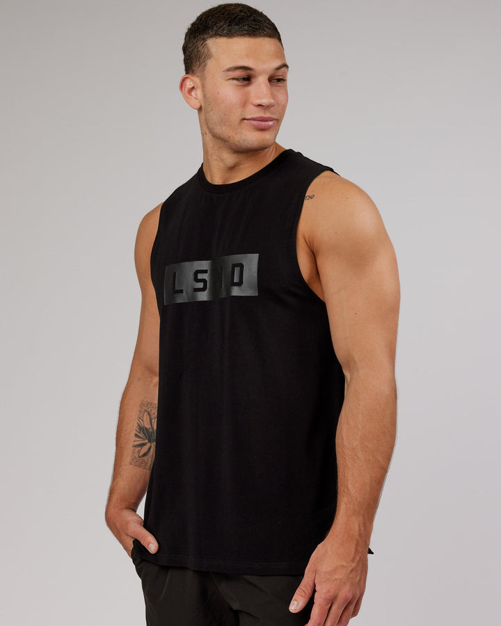 Strength FLXCotton Training Fit Tank - Black-Black
