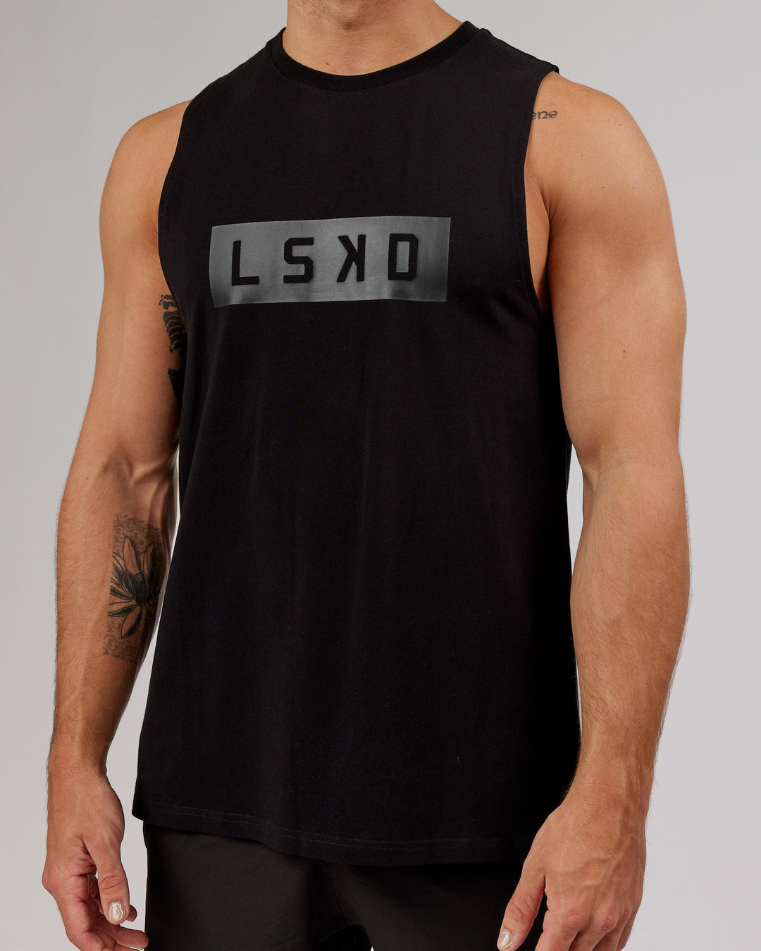 Strength FLXCotton Training Fit Tank - Black-Black