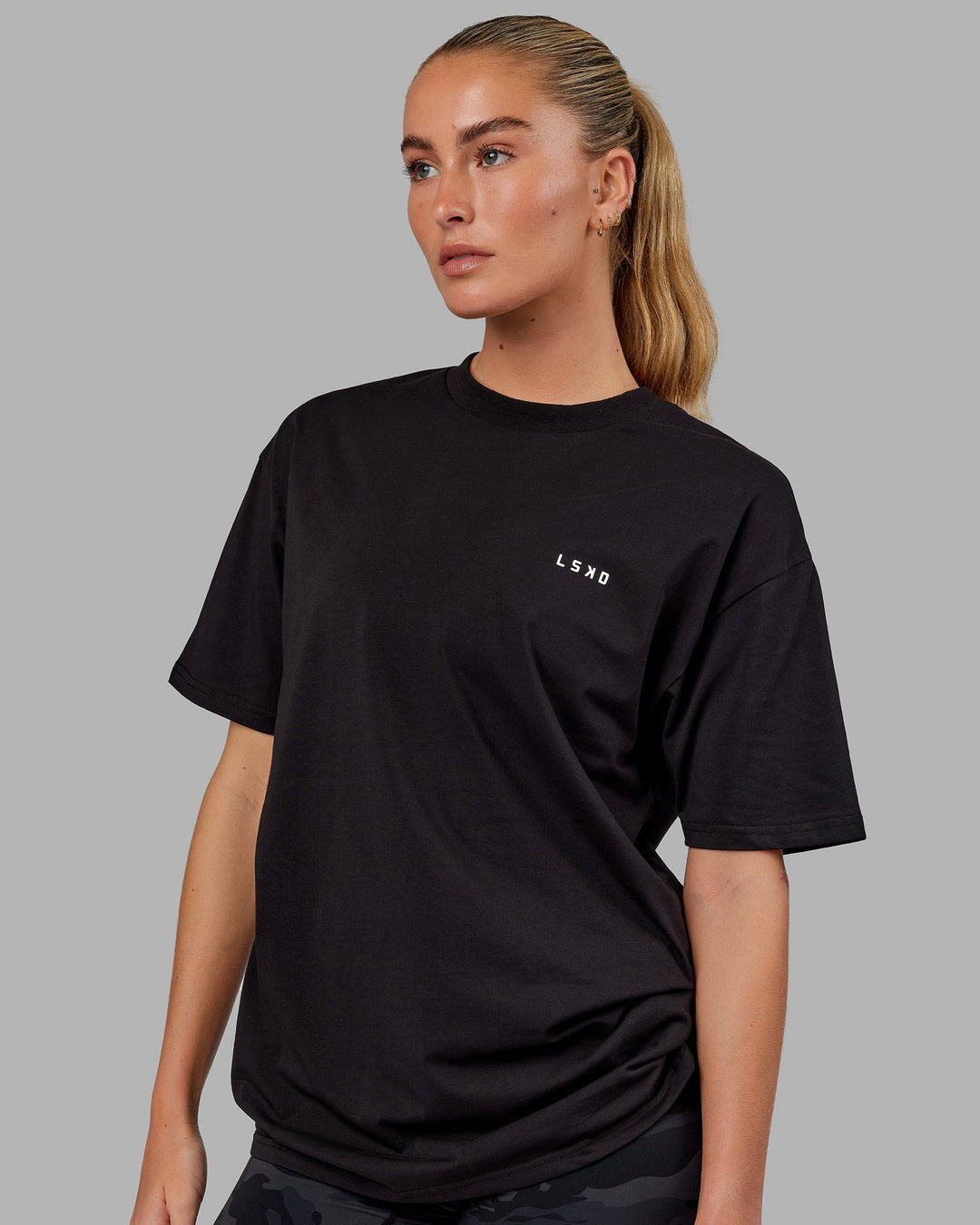 Unisex VS6 FLXCotton Tee Oversize - Black-White